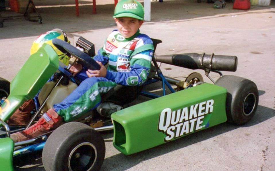 Checo Pérez de pequeño en karting
